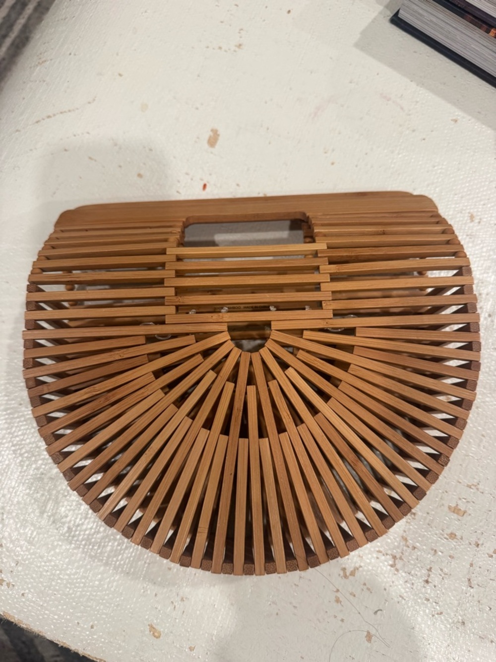 cult gaia Bamboo Ark Clutch - Natural Tan